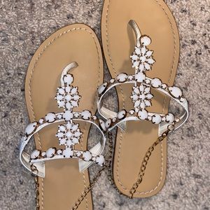 Monrovia Women’s Crystal and Rhinestone Wedding or Beach Sandal